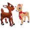 Lighted Rudolph & Clarice Outdoor Christmas Décor Set
